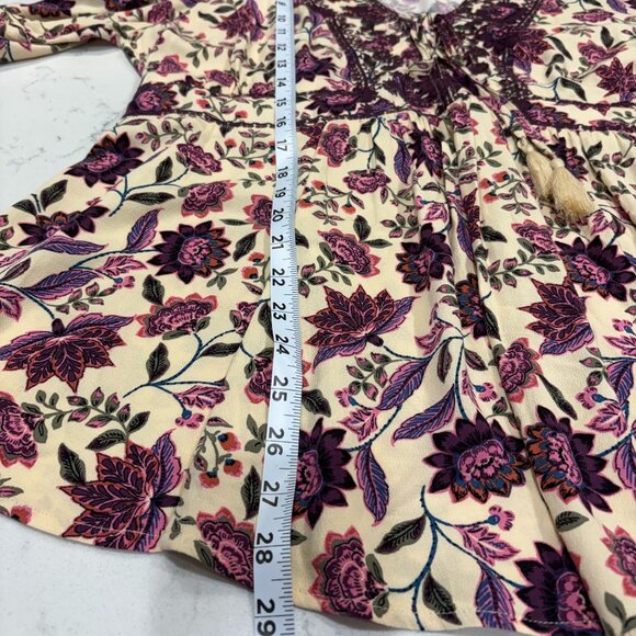 TORRID Babydoll Rayon Crepe Embroidered Lace-Up Top Plus Size 1X Boho - Picture 10 of 11